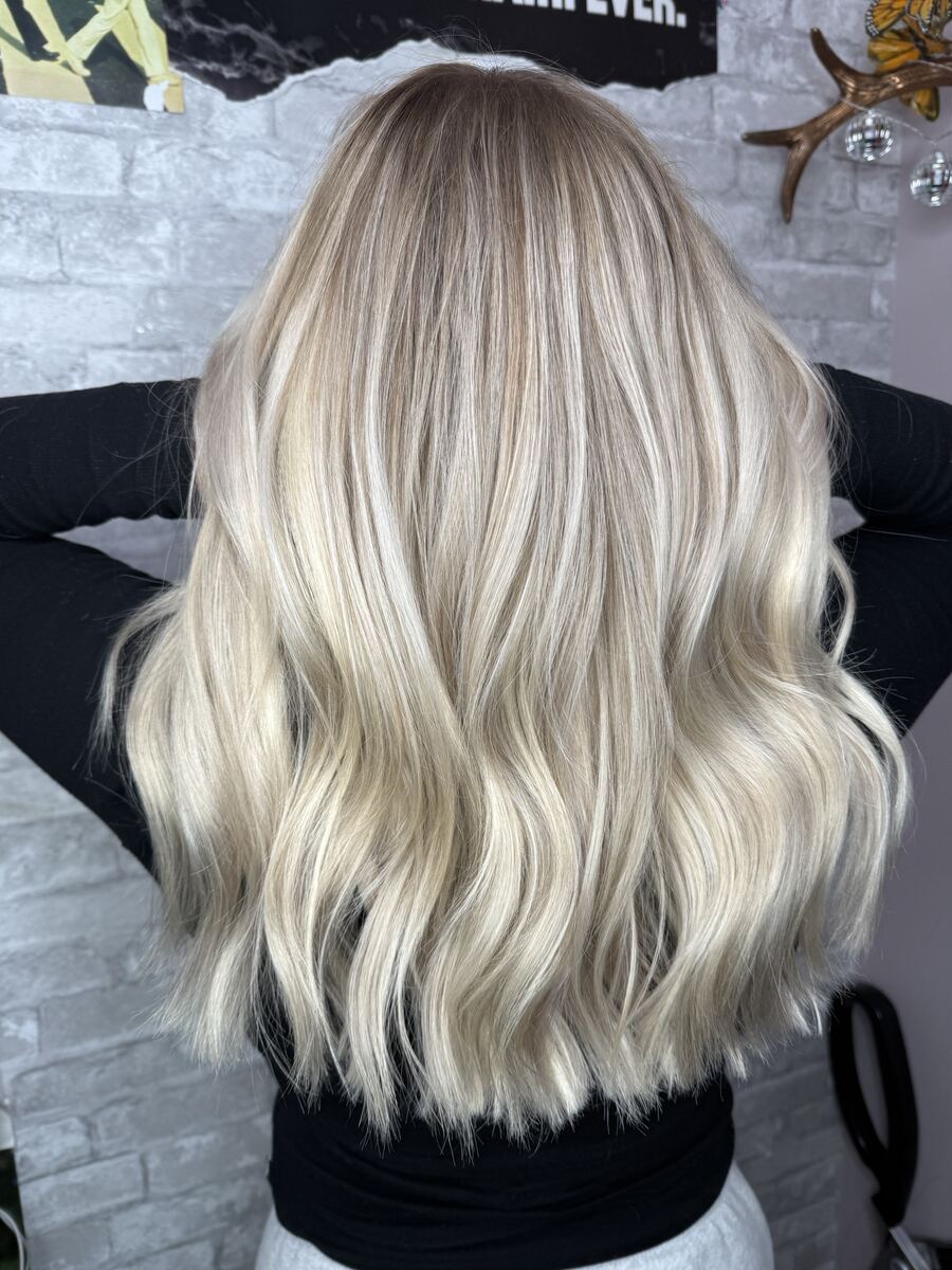 Platinum blonde with dimension