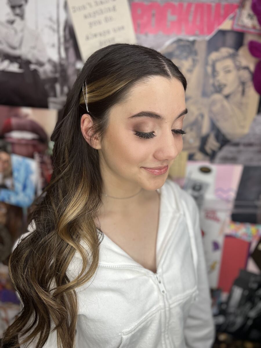Soft glam makeup application